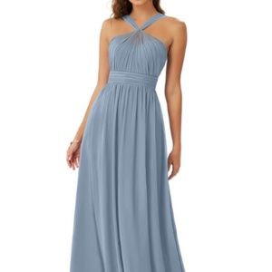 Azazie Kielle Dusty Blue Dress